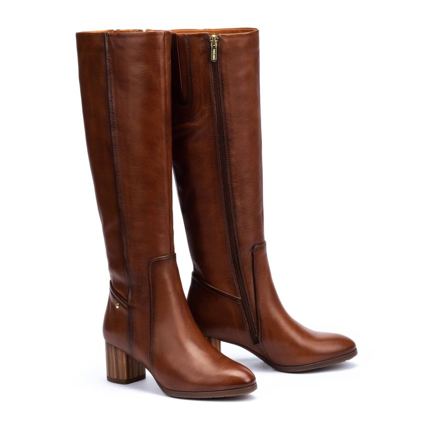 Women's Pikolinos CALAFAT Knee-high Boots Brown | NZ F39A285